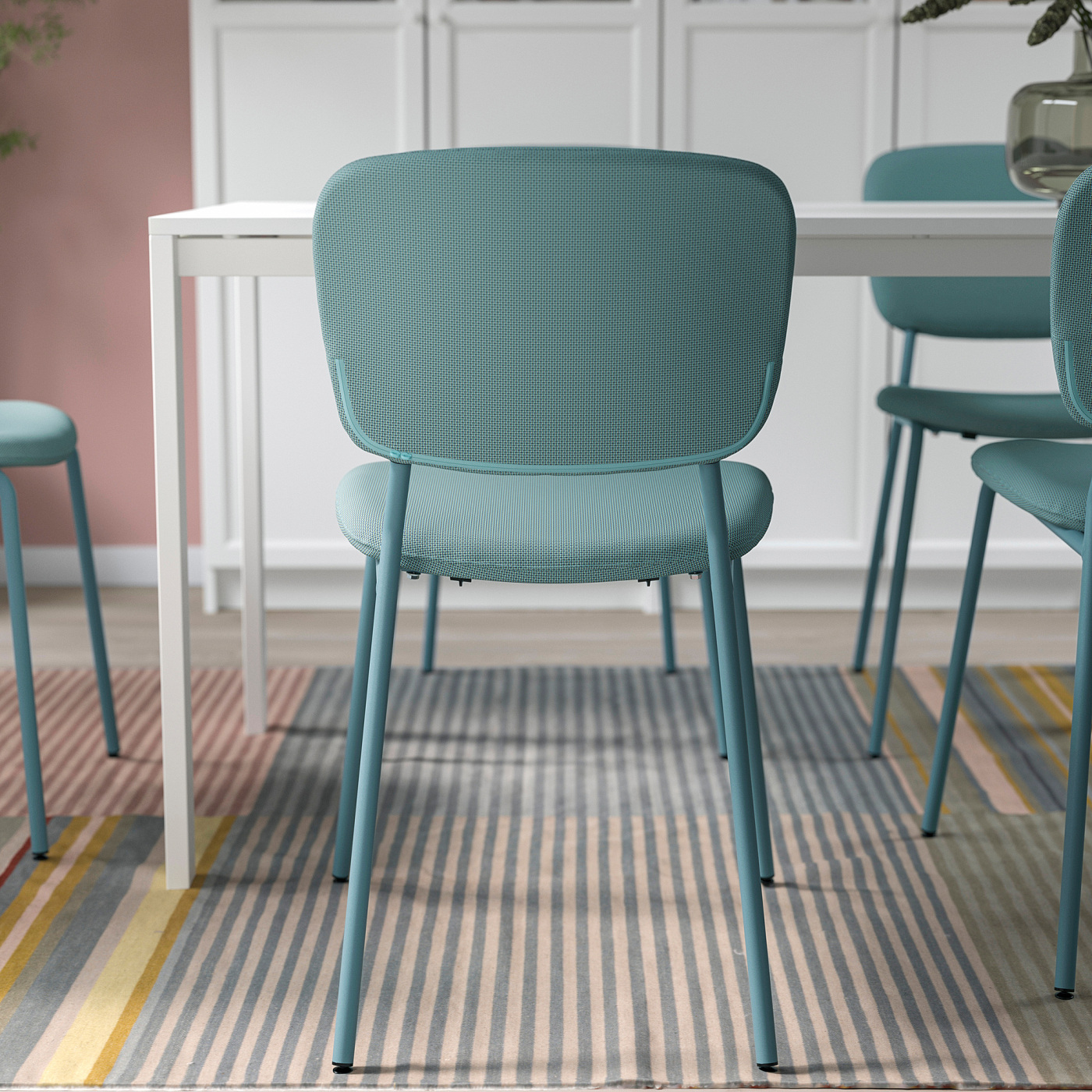 KARLJAN chair turquoise/Kabusa turquoise - IKEA