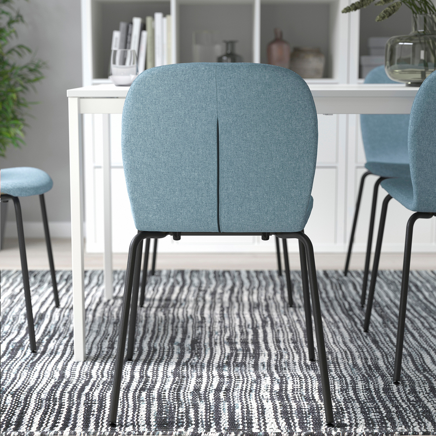 KARLPETTER chair Gunnared light blue/Sefast black - IKEA
