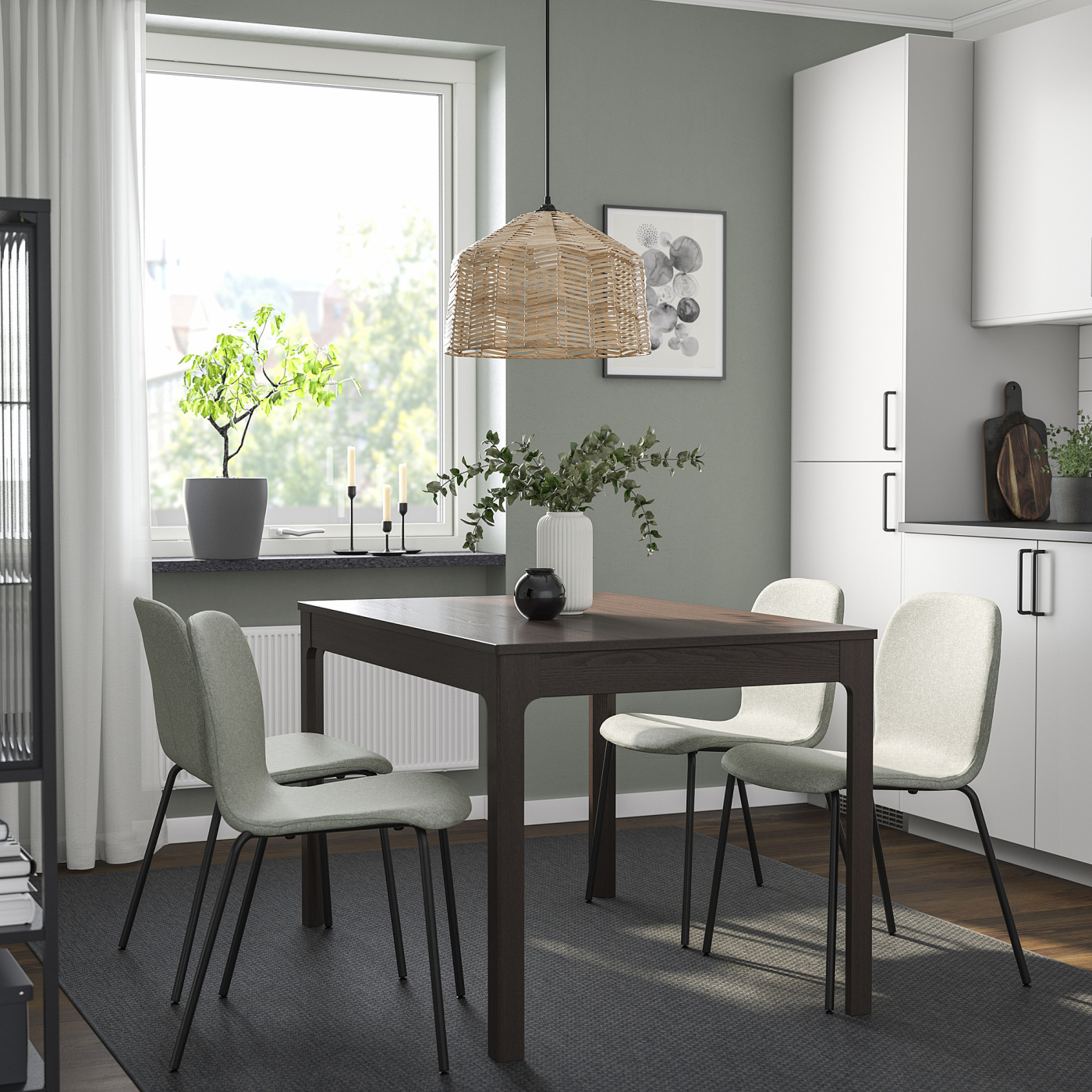 KARLPETTER chair Gunnared light green/Sefast black - IKEA