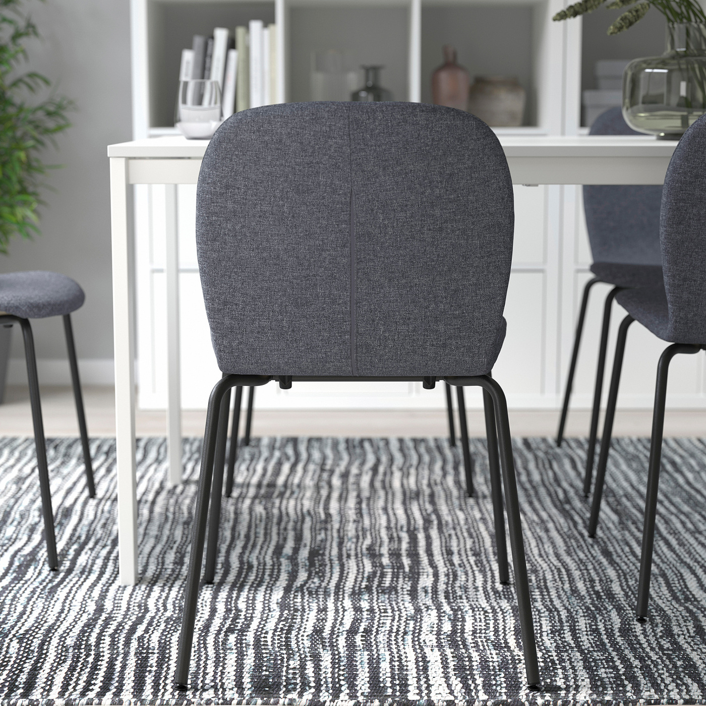 良品 IKEA KARLPETTER chair 椅子 イケア 2脚セット KARLPETTER chair Gunnared medium grey/Sefast black - IKEA