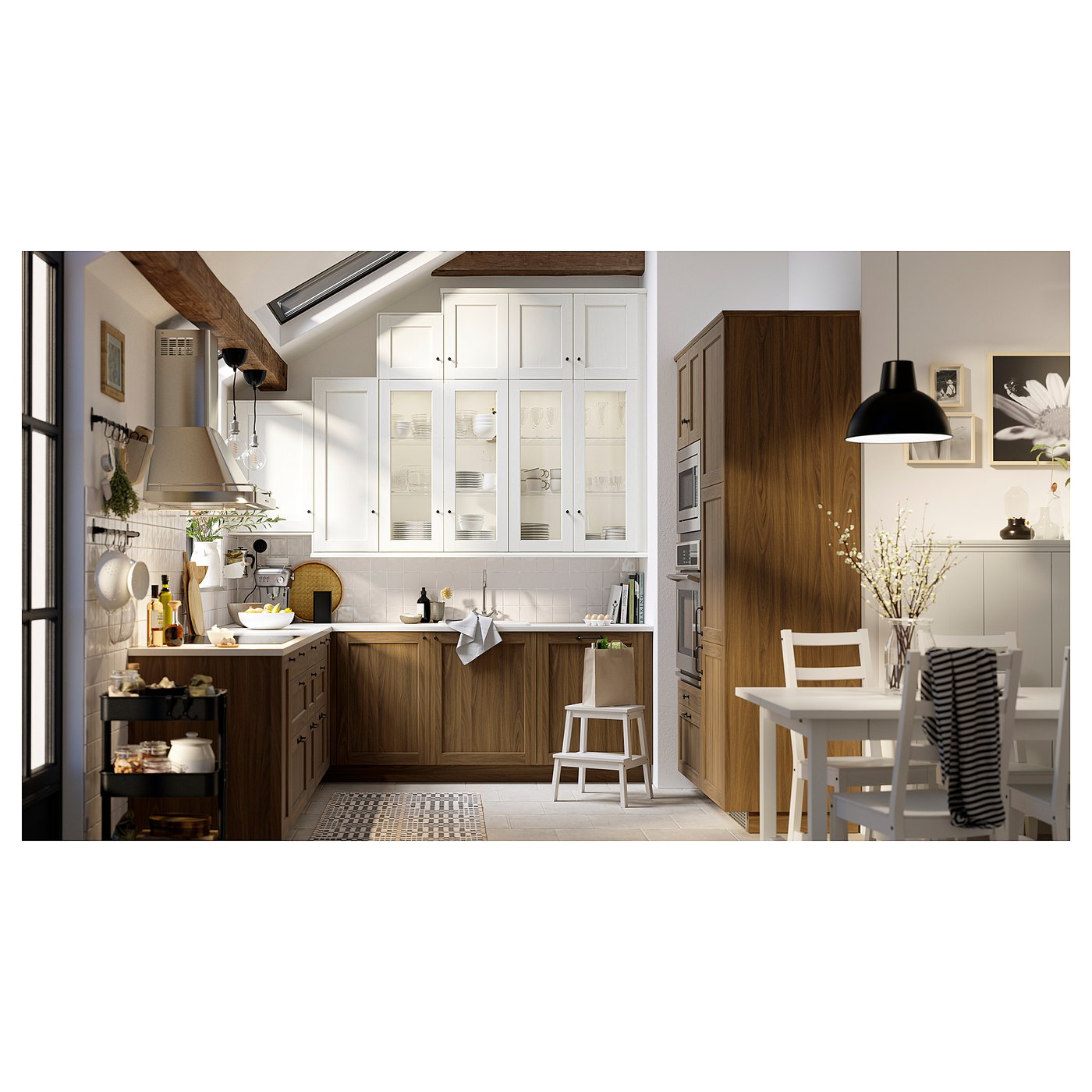 KASKER custom made worktop off-white light grey/marble