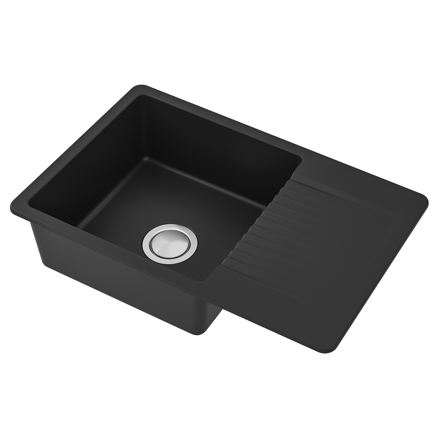 ⭐️ikei⭐️ KILSVIKEN inset sink, 1 bowl with drainboard black/quartz