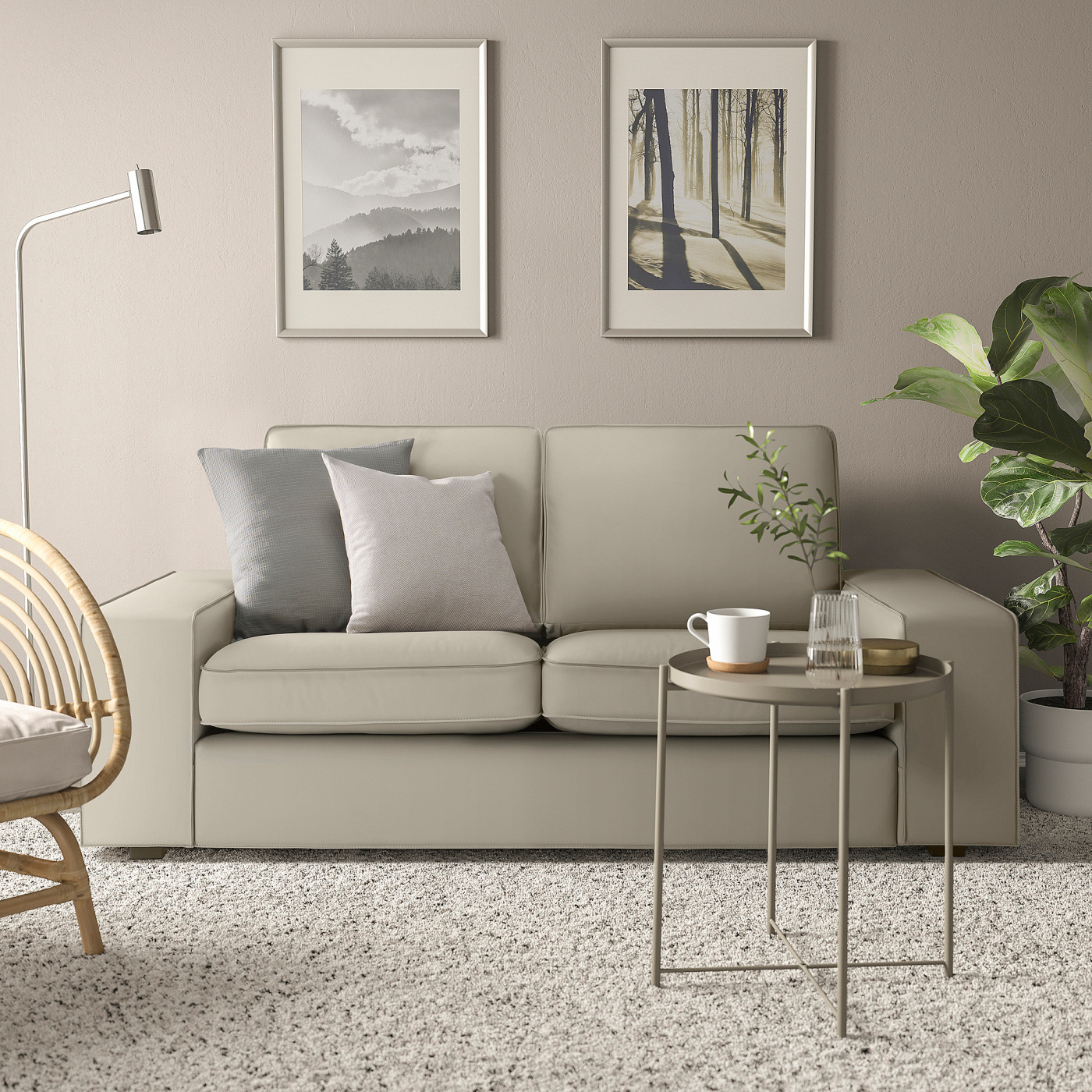 KIVIK 2-seat sofa Gislatorp grey-beige - IKEA