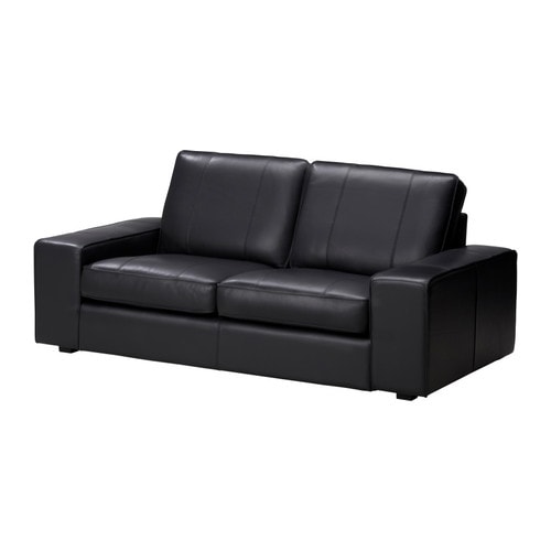 黒 レザー 2人掛けソファ(本皮)　IKEA　KLIPPAN 黒 レザー 2人掛けソファ(本皮) IKEA KLIPPAN