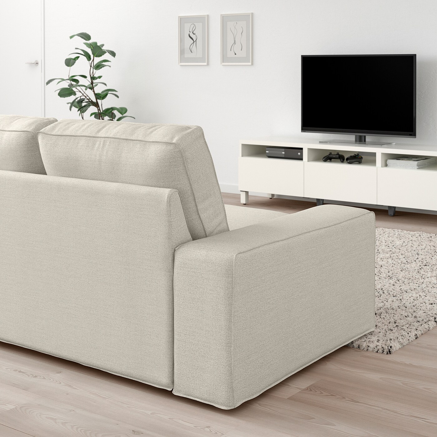 KIVIK 2-seat sofa Gunnared beige - IKEA