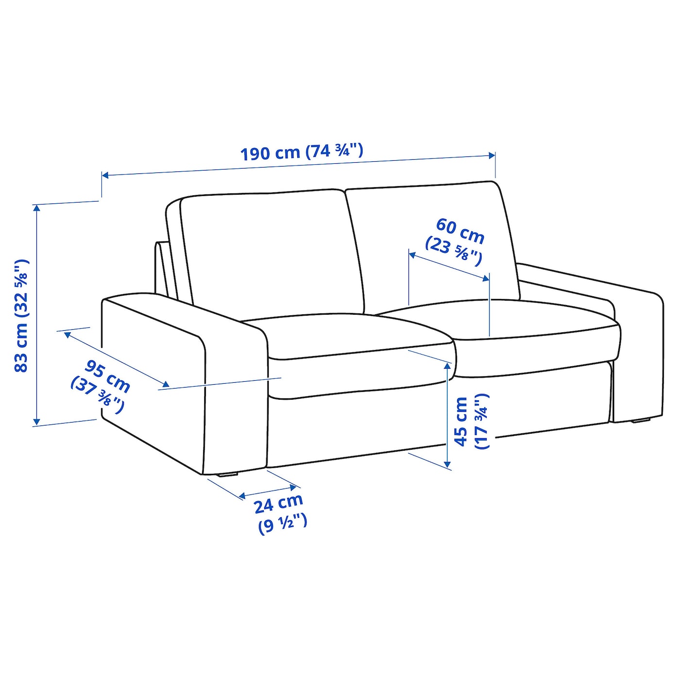 KIVIK 2-seat sofa Tresund light beige - IKEA