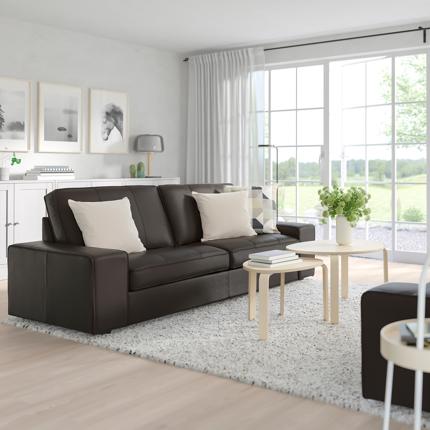 KIVIK 3-seat sofa Grann/Bomstad dark brown - IKEA