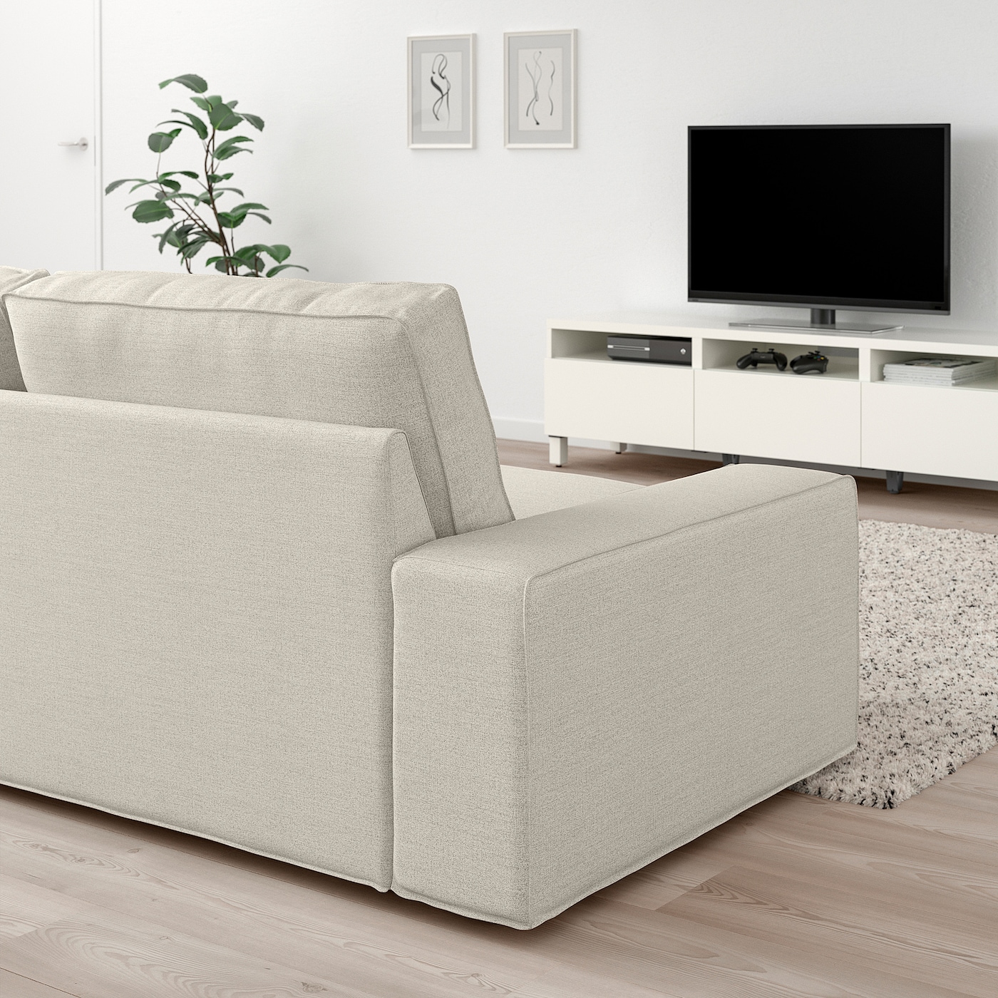 KIVIK 3-seat sofa Gunnared beige - IKEA