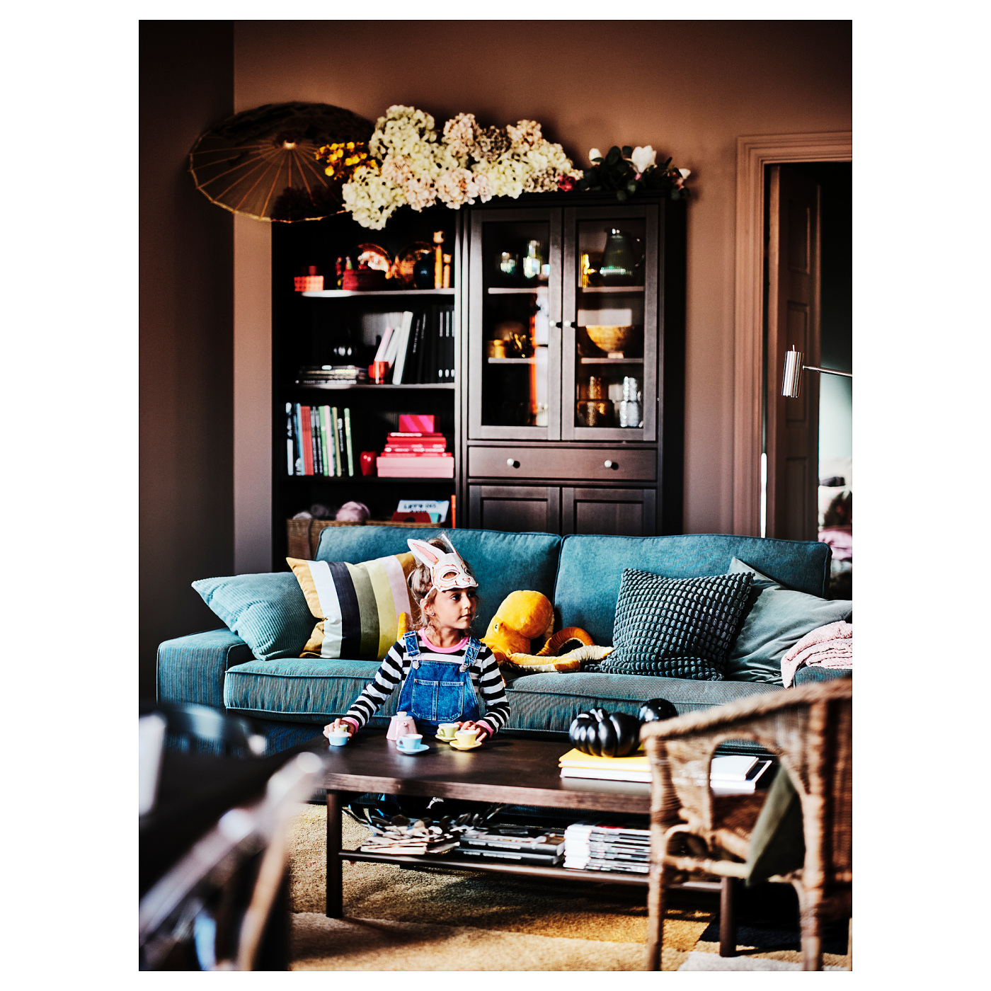 KIVIK 3-seat sofa Kelinge grey-turquoise - IKEA