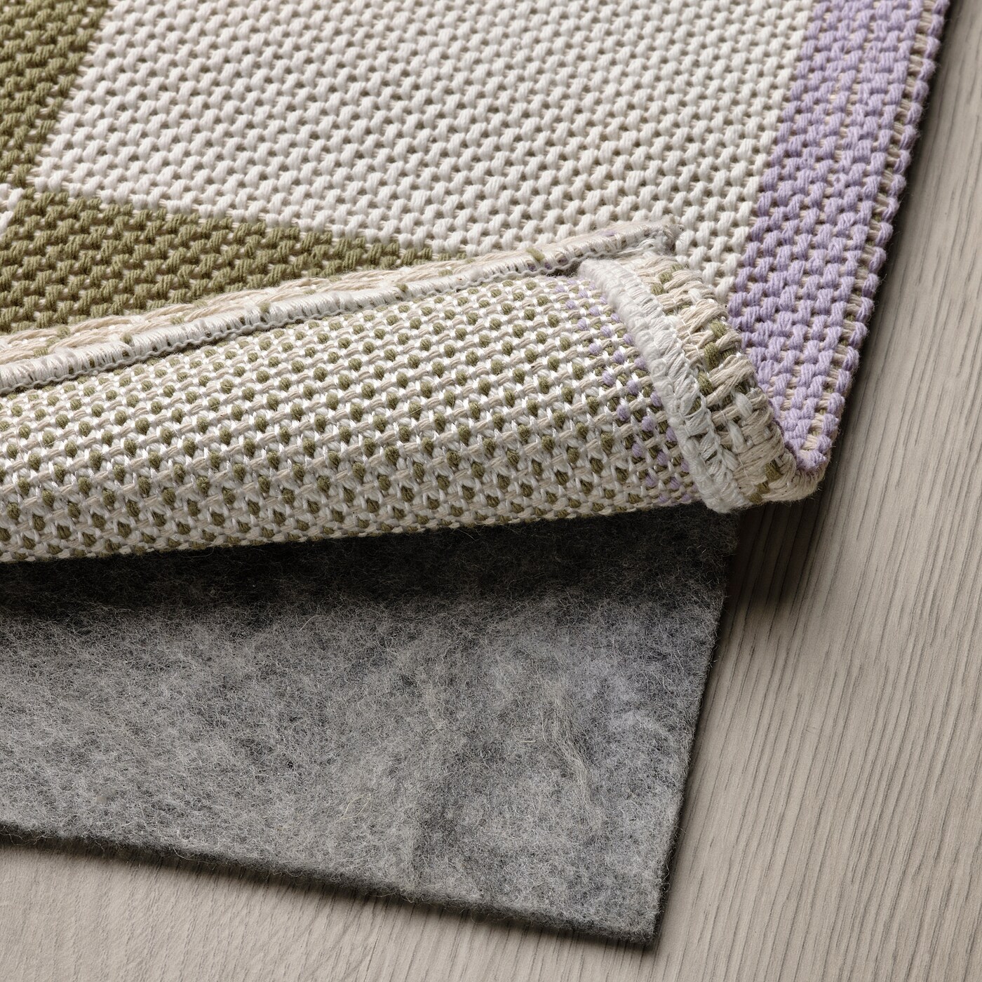 KLASSRUM クラスルムラグ 平織り,ホワイト/グリーン,133x195cm KLASSRUM rug, flatwoven white/green - IKEA