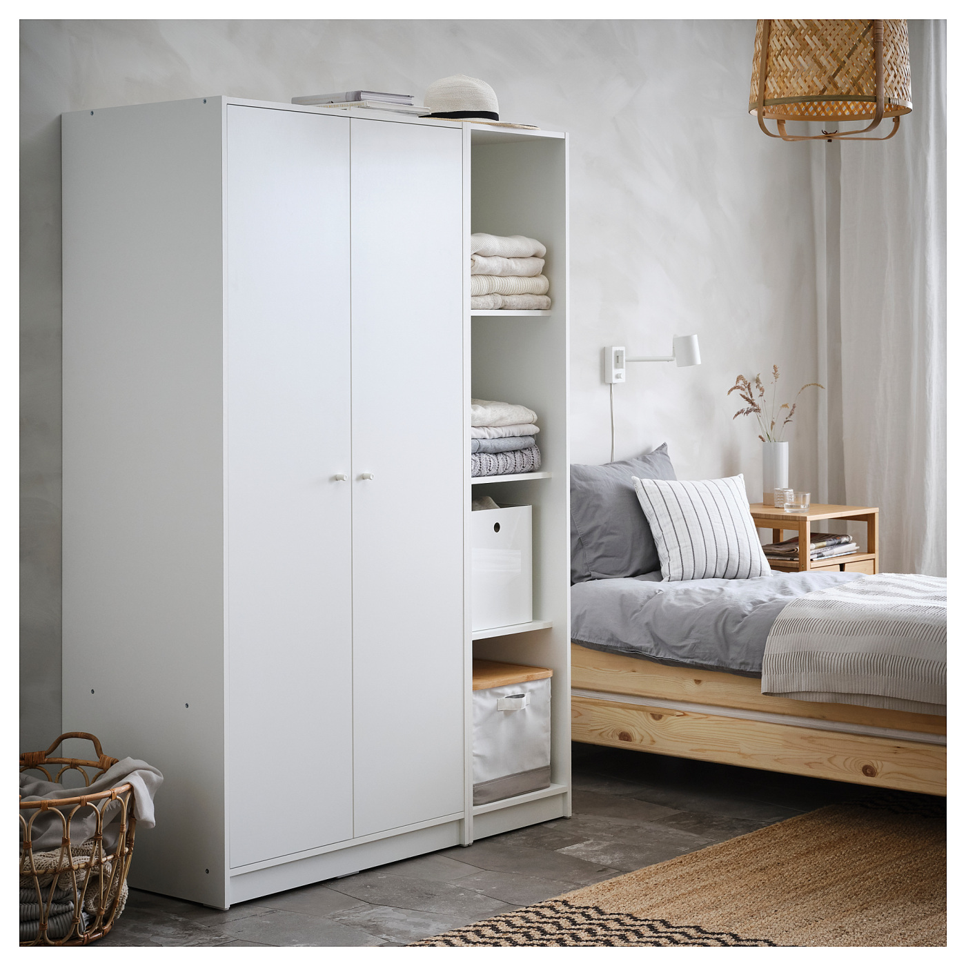 KLEPPSTAD open wardrobe white - IKEA