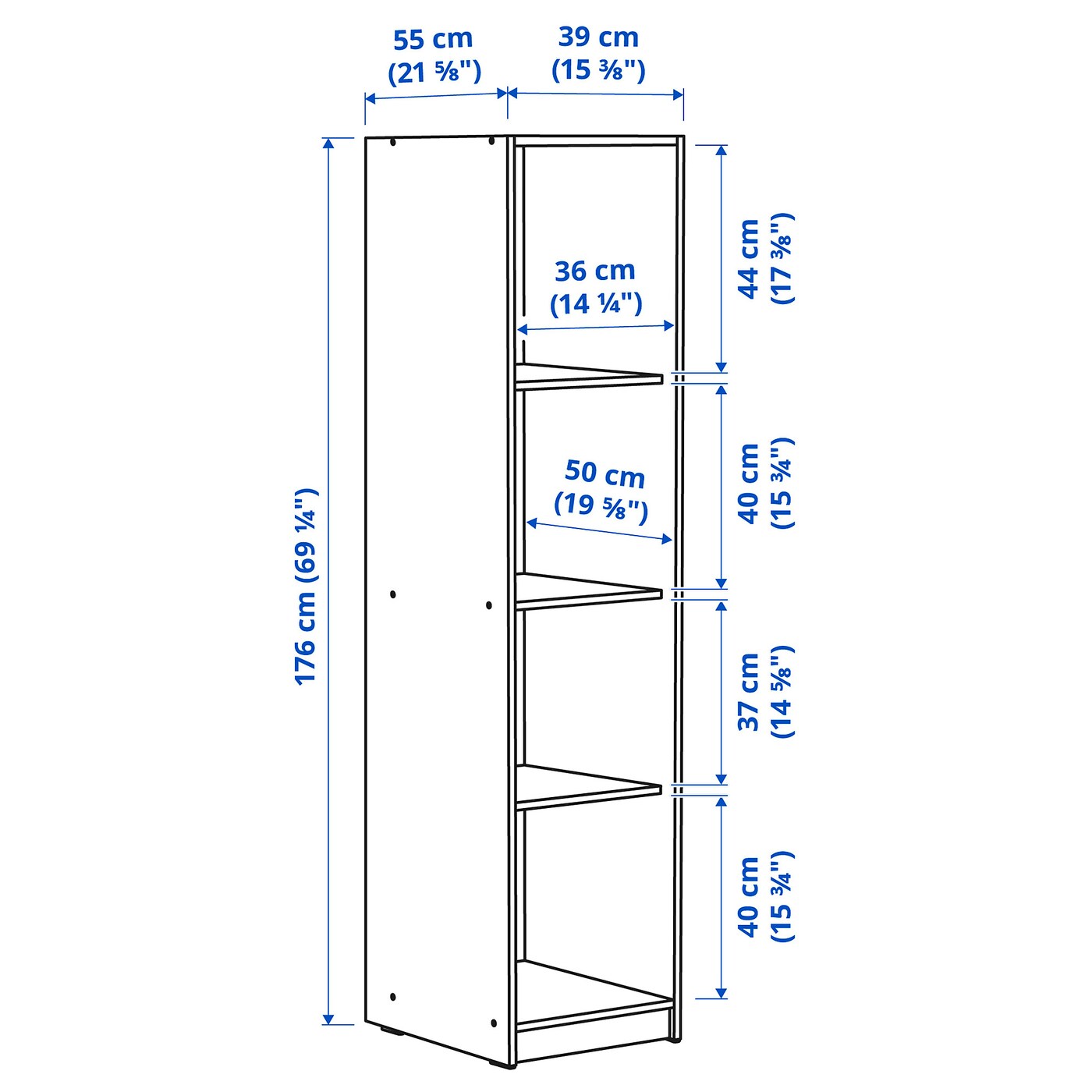 KLEPPSTAD open wardrobe white - IKEA