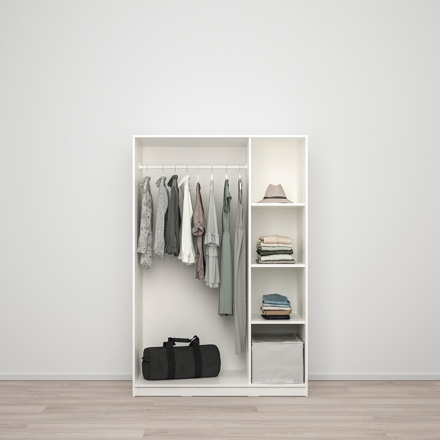 IKEA 棚 KLEPPSTAD ワードローブ ホワイト 79x176 cm KLEPPSTAD wardrobe with 3 doors white - IKEA