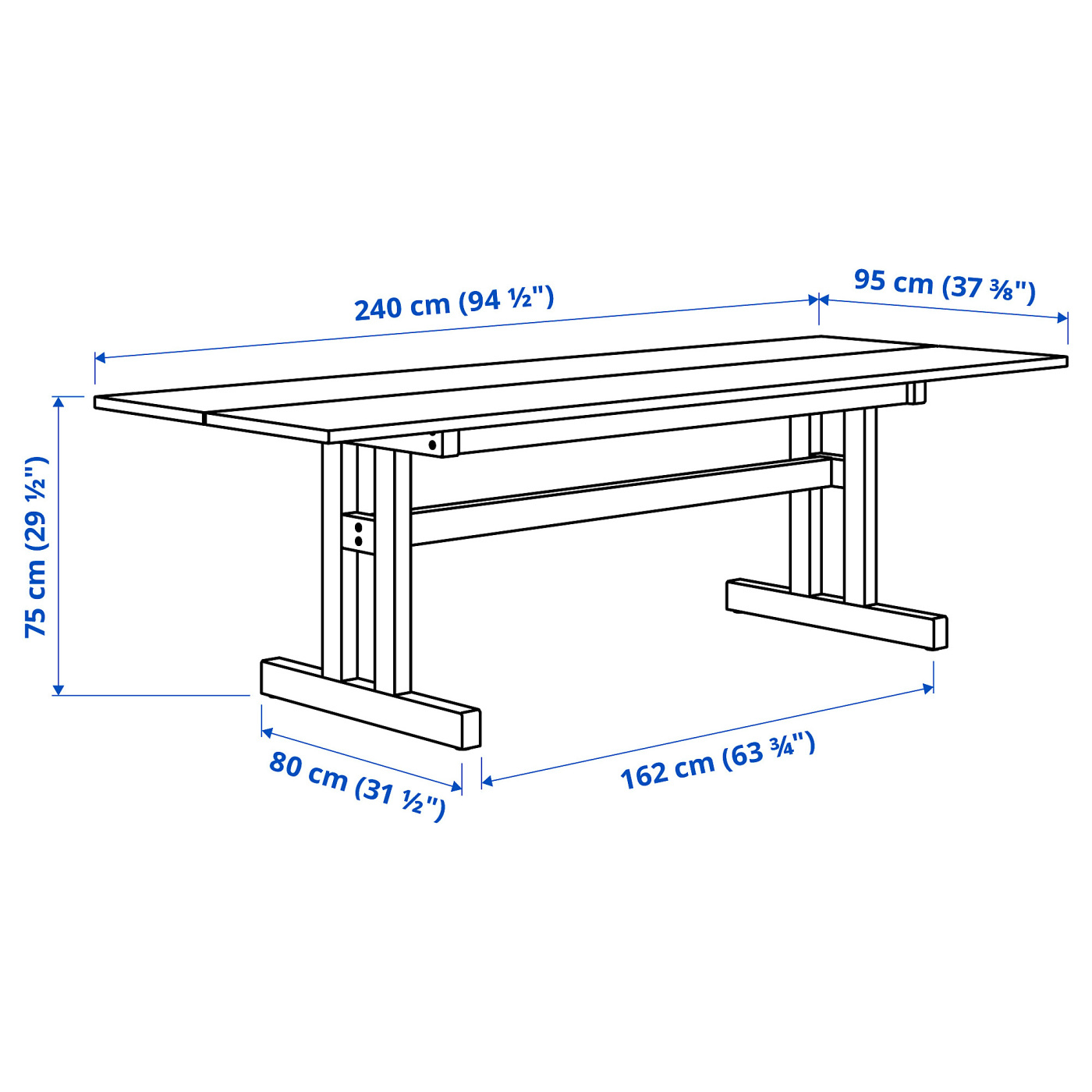 KLIMPFJÄLL dining table grey-brown - IKEA