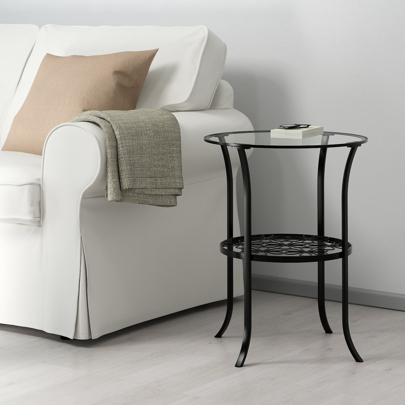 KLINGSBO side table black/clear glass - IKEA KLINGSBO side table black/clear glass - IKEA