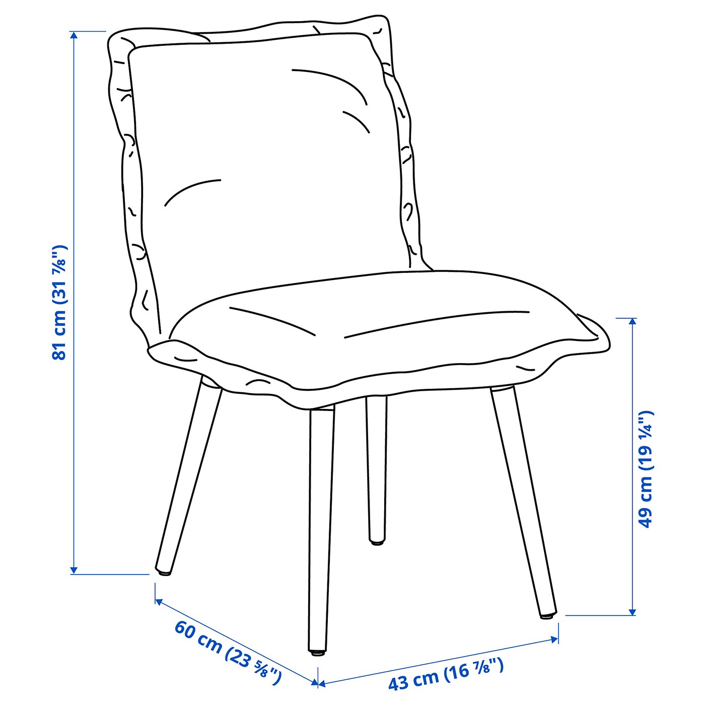 KLINTEN chair brown/Kilanda dark grey - IKEA
