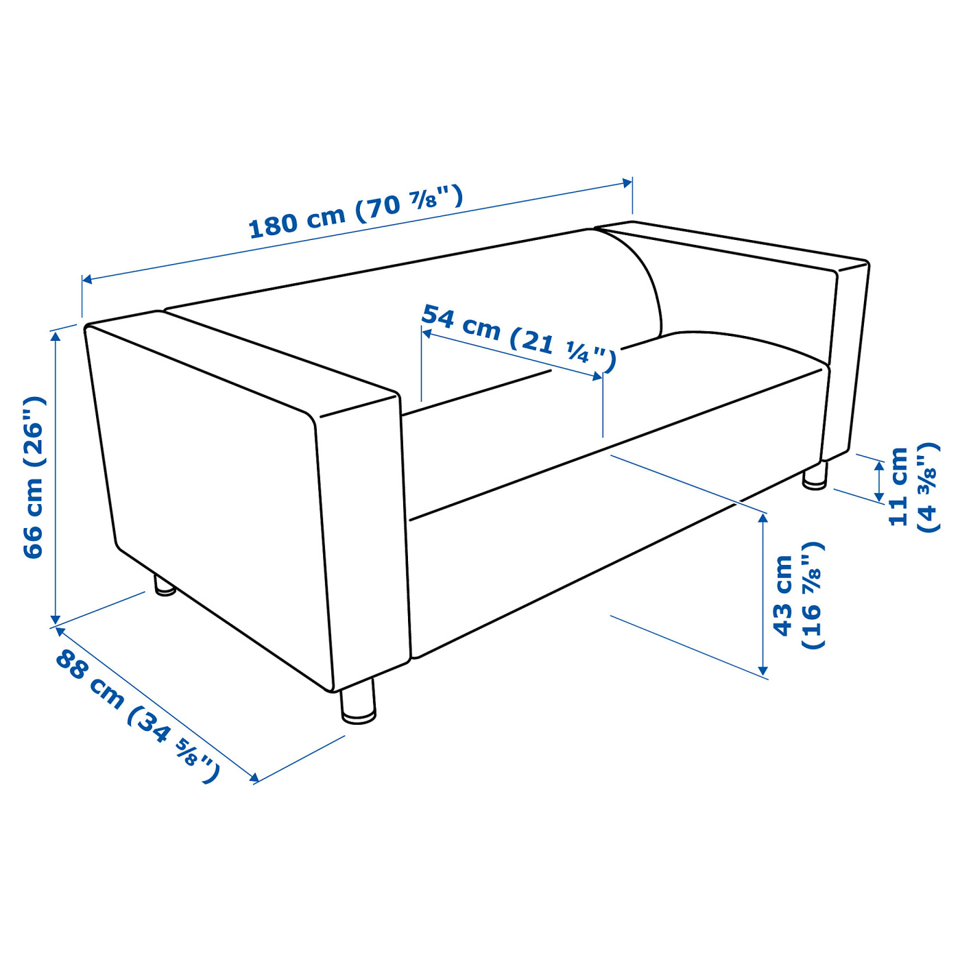 KLIPPAN 2-seat sofa Långban bright yellow - IKEA