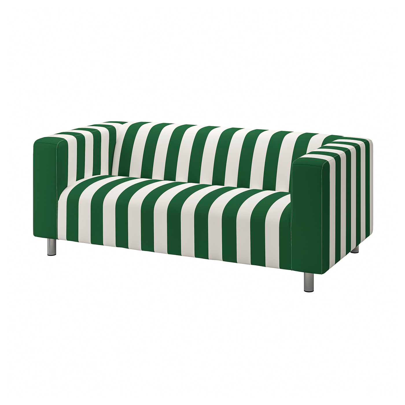 KLIPPAN cover for 2-seat sofa Radbyn green/white - IKEA