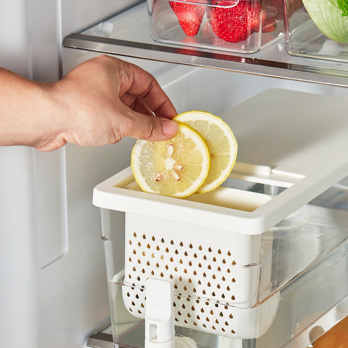 KLIPPKAKTUS container w tap disp for fridge transparent - IKEA