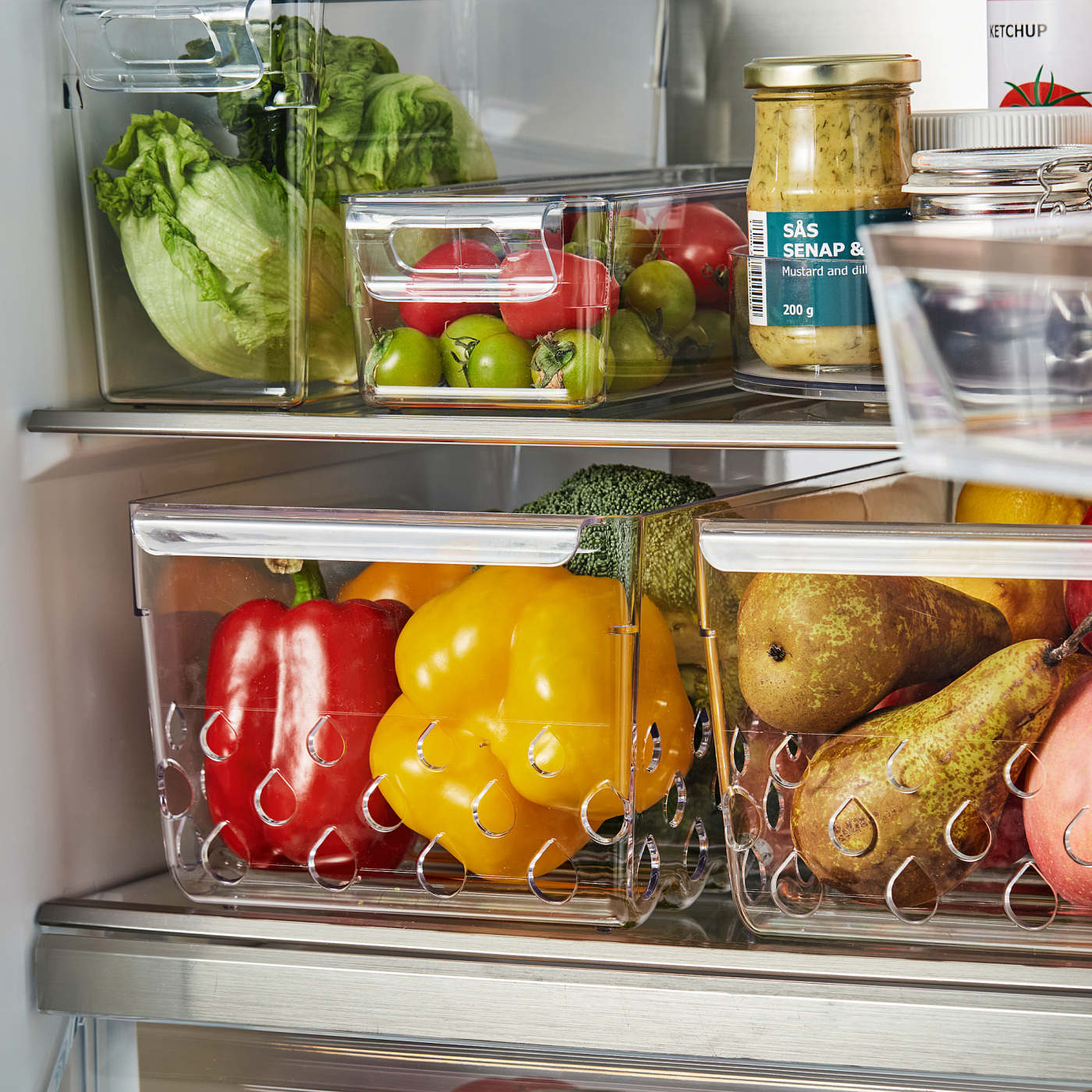 IKEA デトルフ KLIPPKAKTUS storage basket for fridge transparent - IKEA