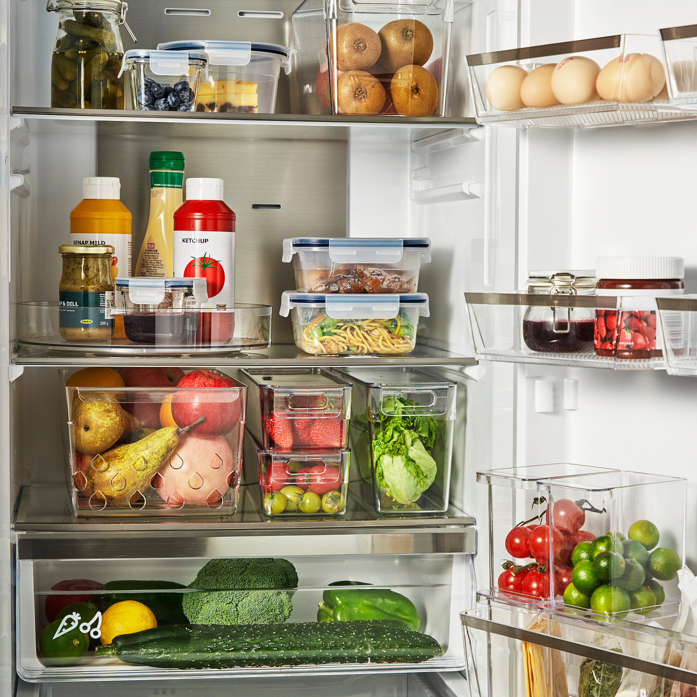 KLIPPKAKTUS storage basket for fridge transparent - IKEA