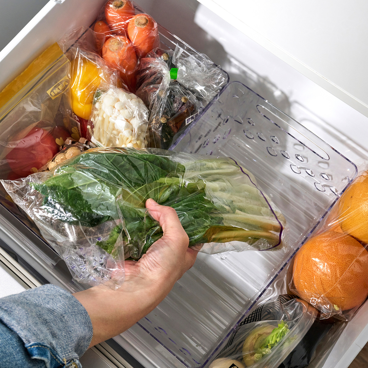 IKEA デトルフ KLIPPKAKTUS storage basket for fridge transparent - IKEA