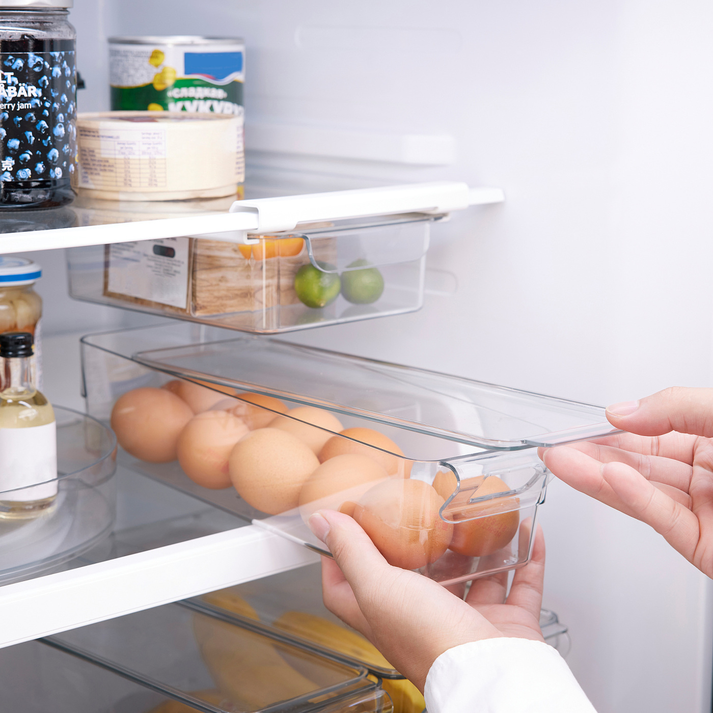 KLIPPKAKTUS storage box for fridge transparent - IKEA