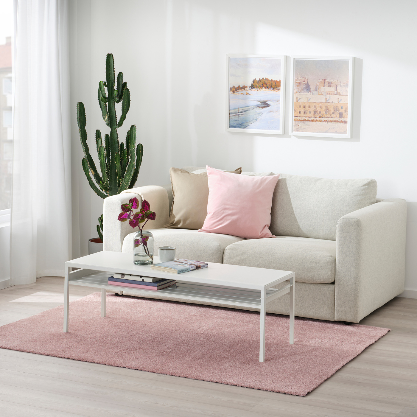 IKEA KNARDRUP クナールドルップ ラグ カーペット ペールピンク KNARDRUP rug, low pile pale pink - IKEA