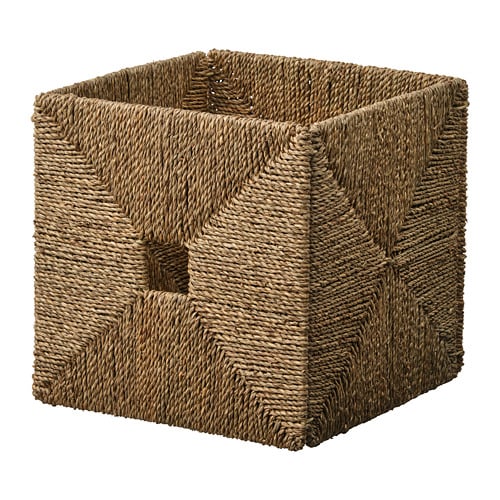 BULLIG box, bamboo/brown, 12 ½x13 ¾x13