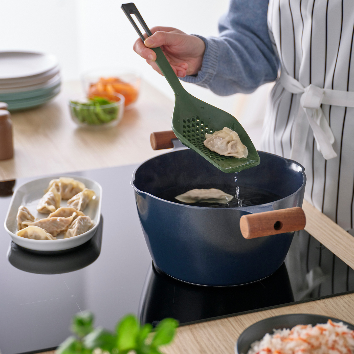 KNORRHANE multi utensil for cooking dark green/anthracite - IKEA