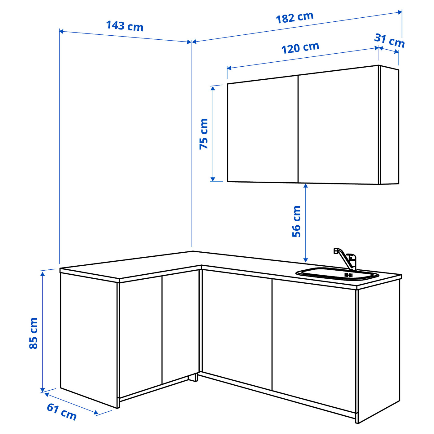KNOXHULT kitchen white - IKEA