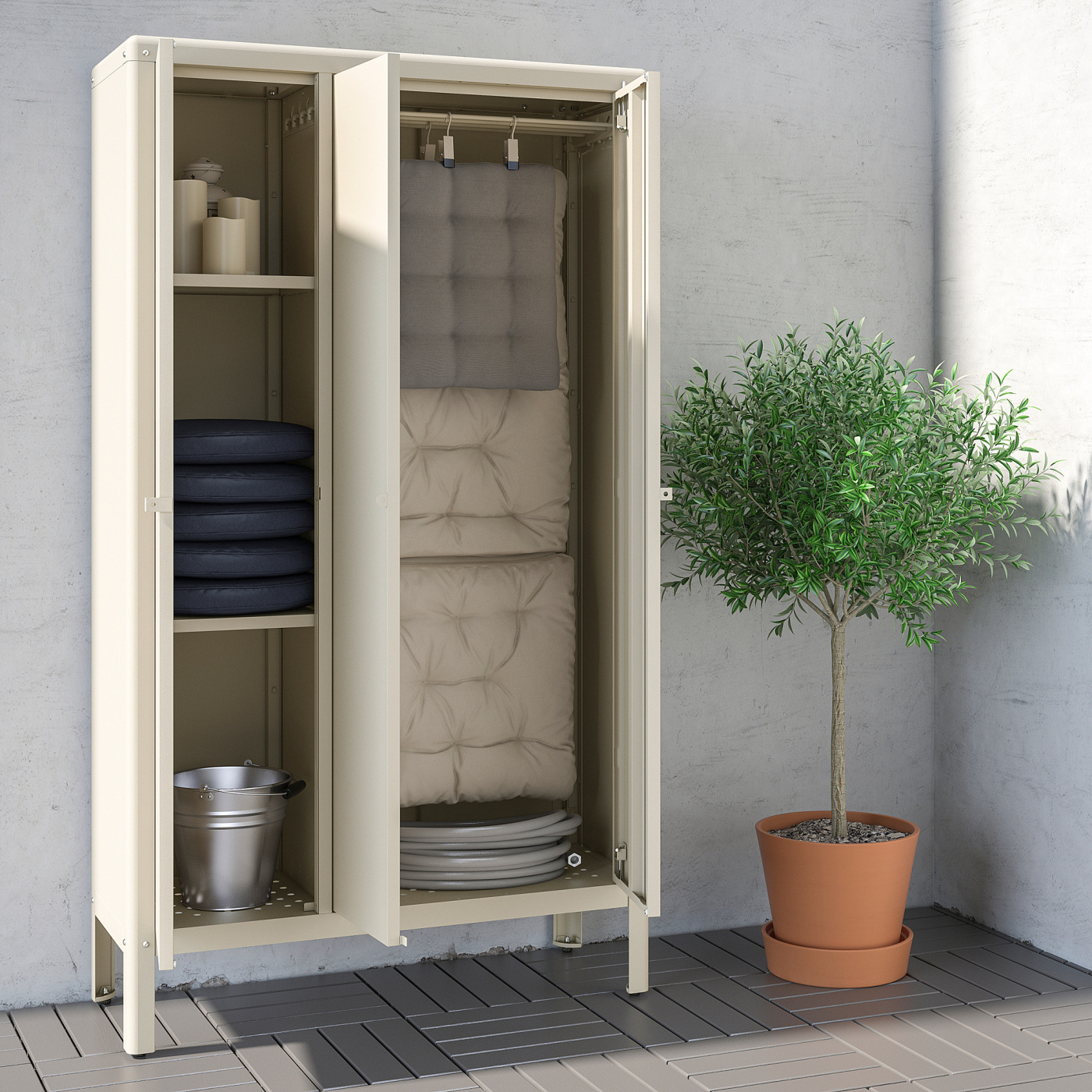 KOLBJÖRN cabinet in/outdoor beige - IKEA