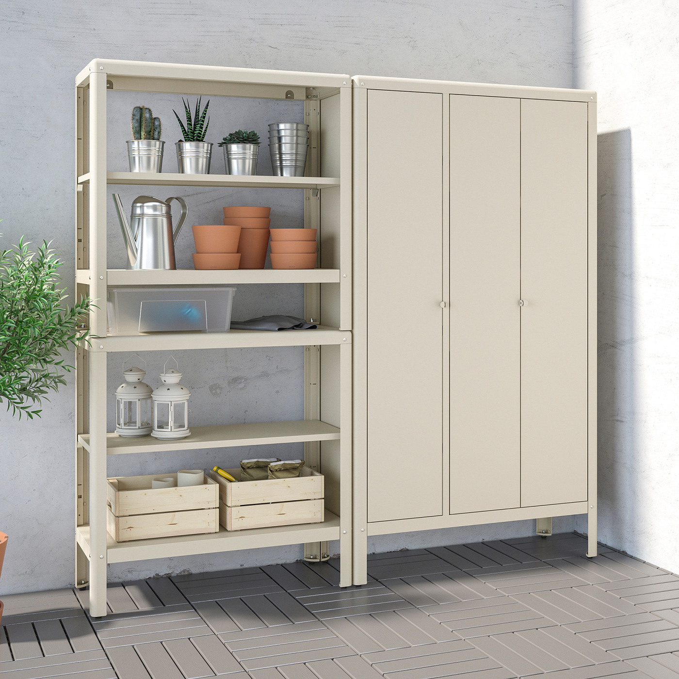 KOLBJÖRN cabinet in/outdoor beige - IKEA