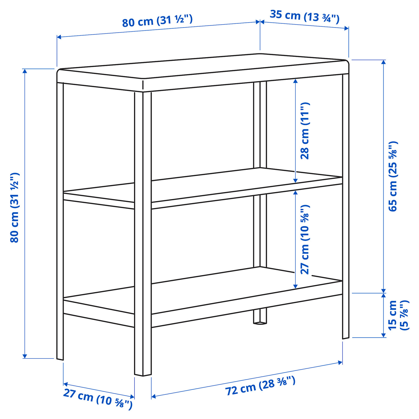 IKEA廃盤 KOLBJÖRN赤いスチール製3段ラック イケア（IKEA） KOLBJORN コールビョーン キャビネット 室内/屋外用