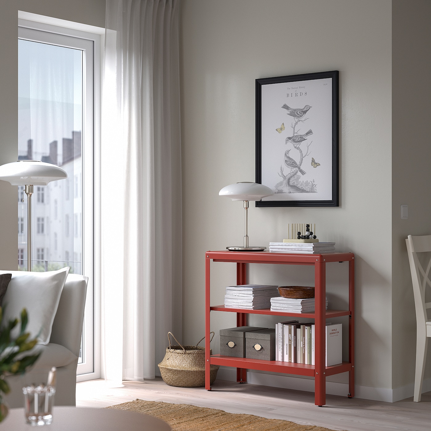 IKEA廃盤 KOLBJÖRN赤いスチール製3段ラック IKEA廃盤 KOLBJÖRN赤いスチール製3段ラック KOLBJÖRN cabinet in