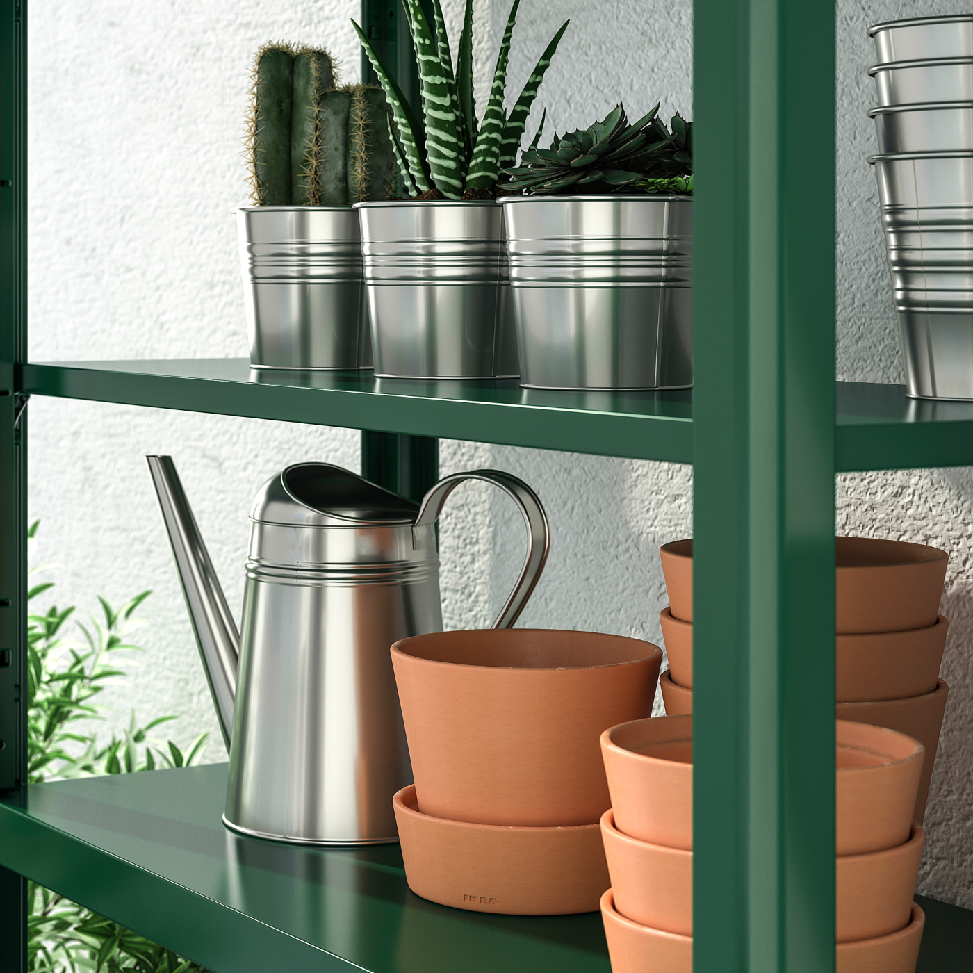 KOLBJÖRN shelving unit in/outdoor green - IKEA