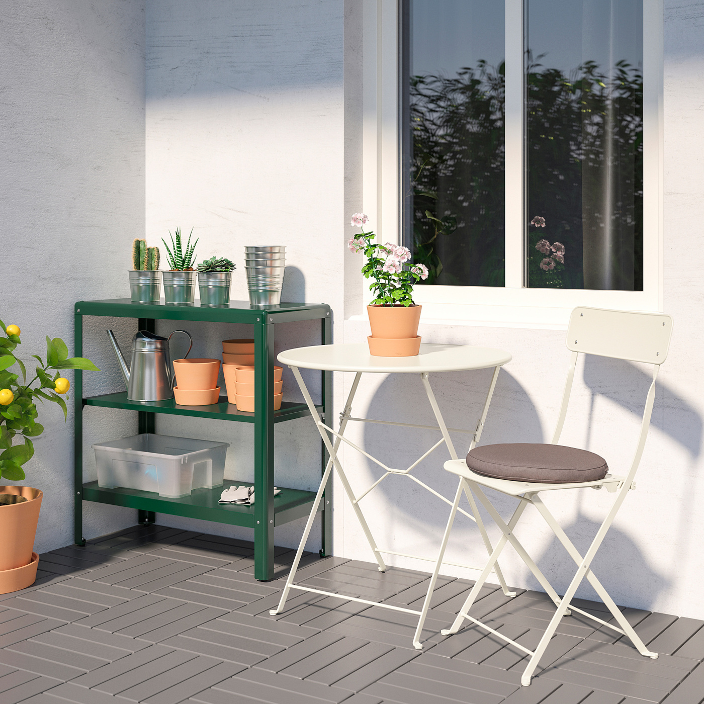 KOLBJÖRN shelving unit in/outdoor green - IKEA