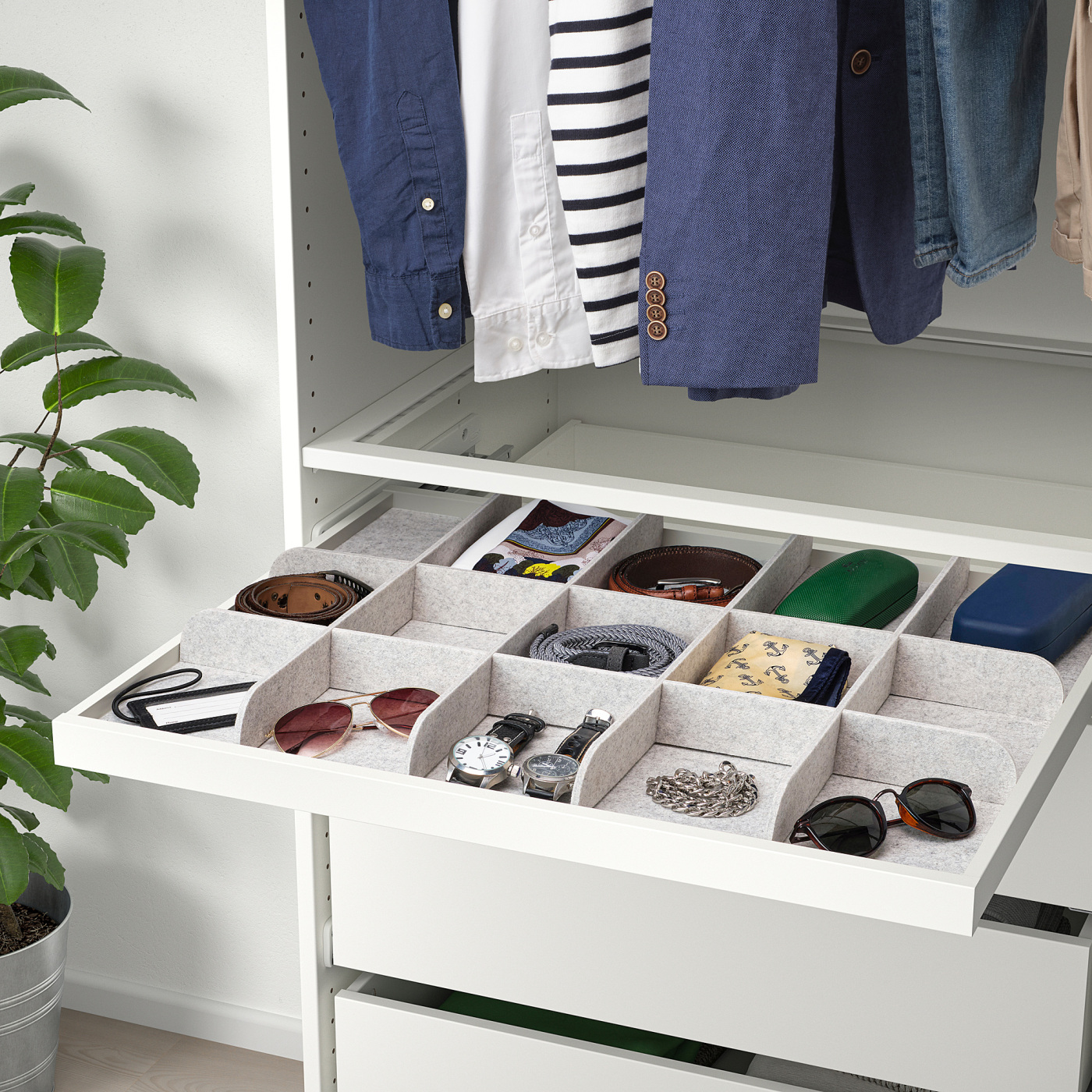 KOMPLEMENT divider for pull-out tray light grey - IKEA