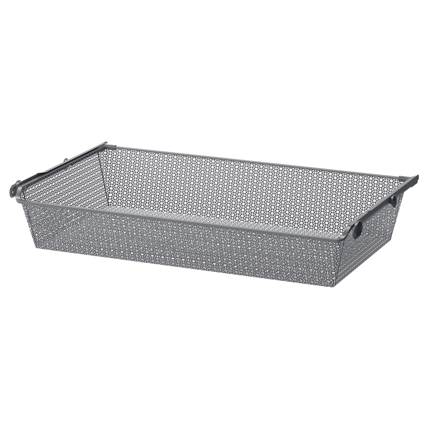 KOMPLEMENT metal basket with pull-out rail dark grey - IKEA