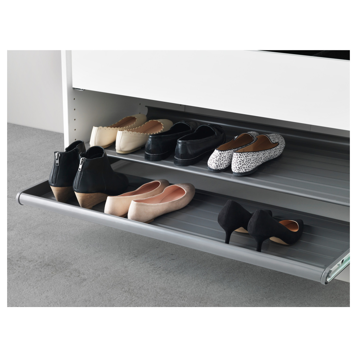 KOMPLEMENT pull-out shoe shelf dark grey - IKEA