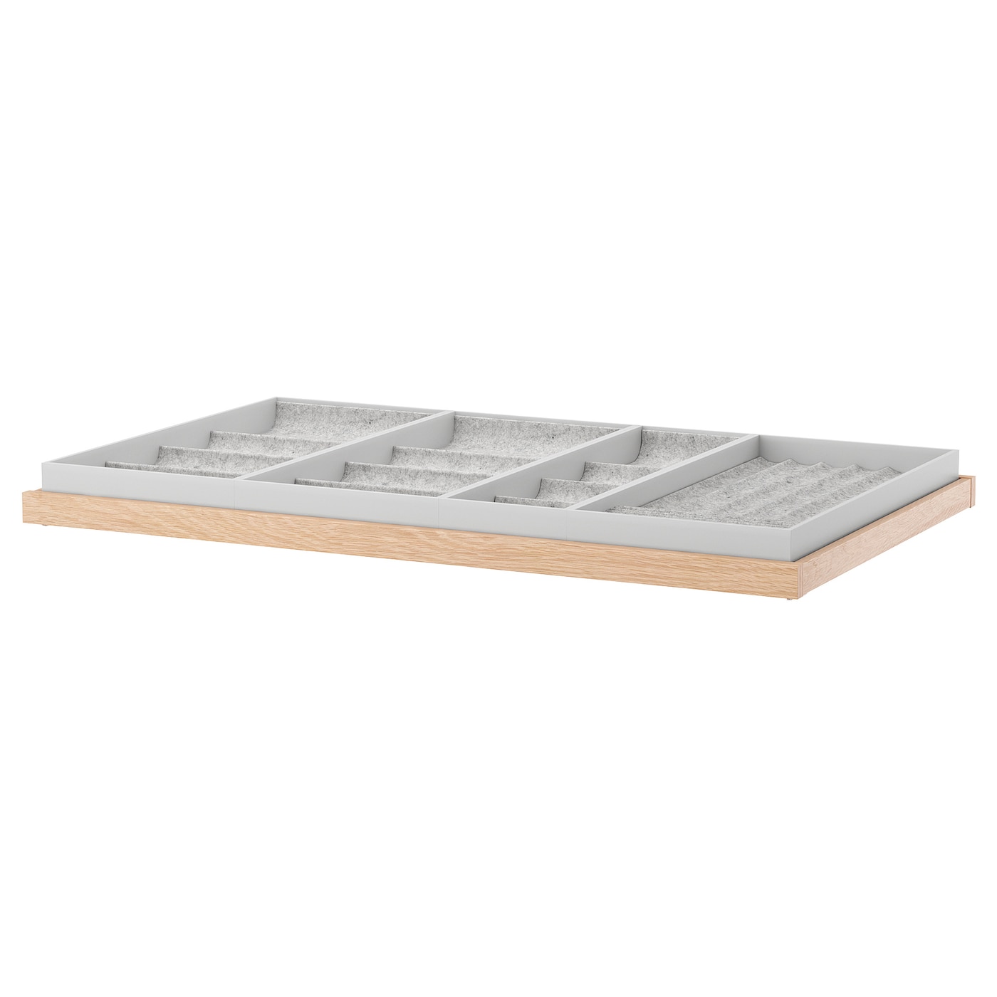KOMPLEMENT pull-out tray with insert white stained oak effect - IKEA