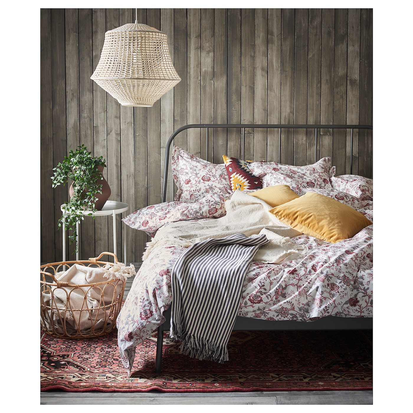 KOPARDAL bed frame grey/Luröy - IKEA