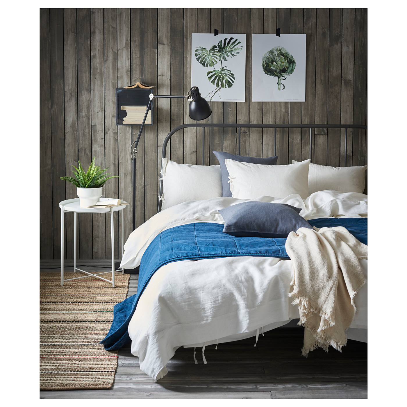 KOPARDAL bed frame grey/Luröy - IKEA