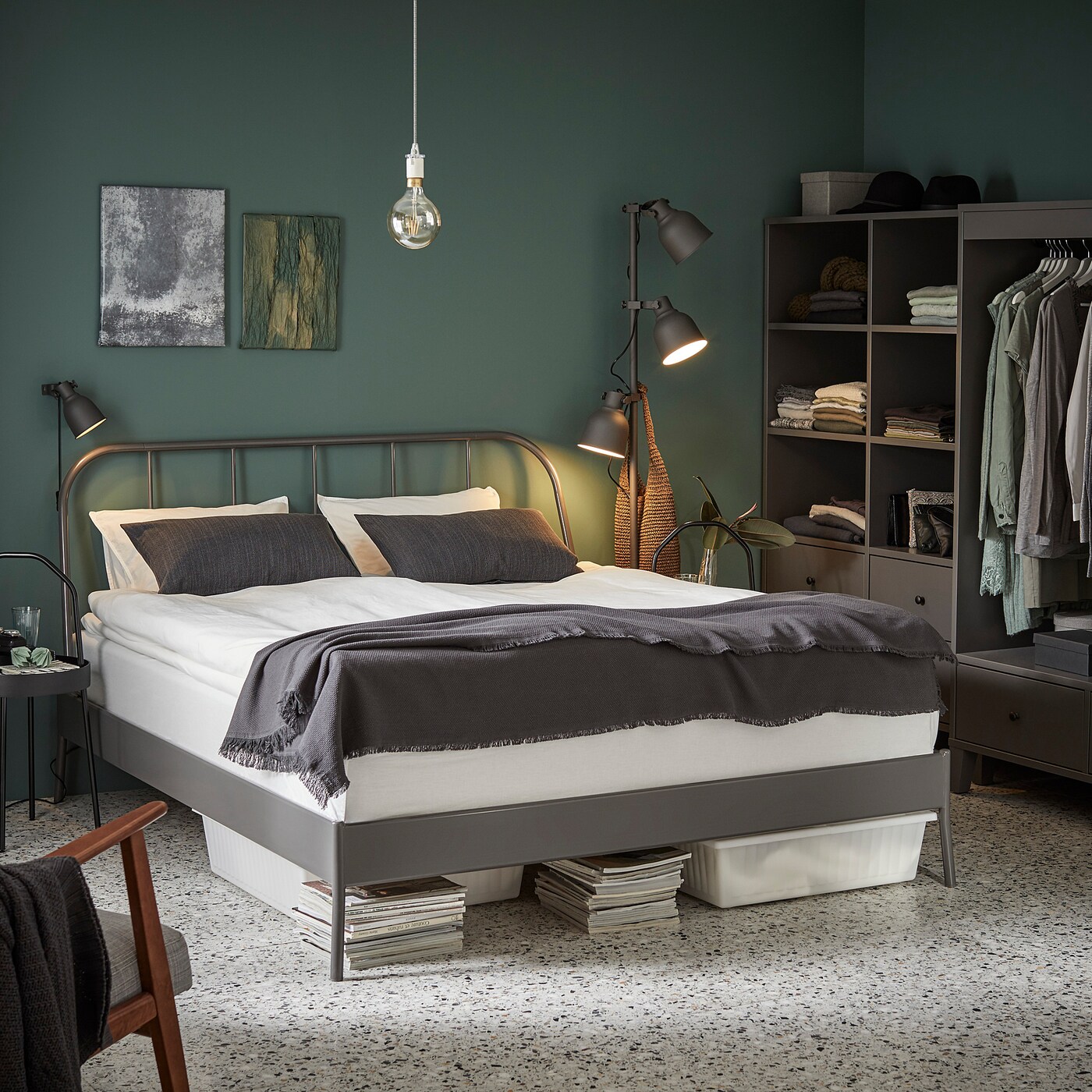 KOPARDAL bed frame grey - IKEA