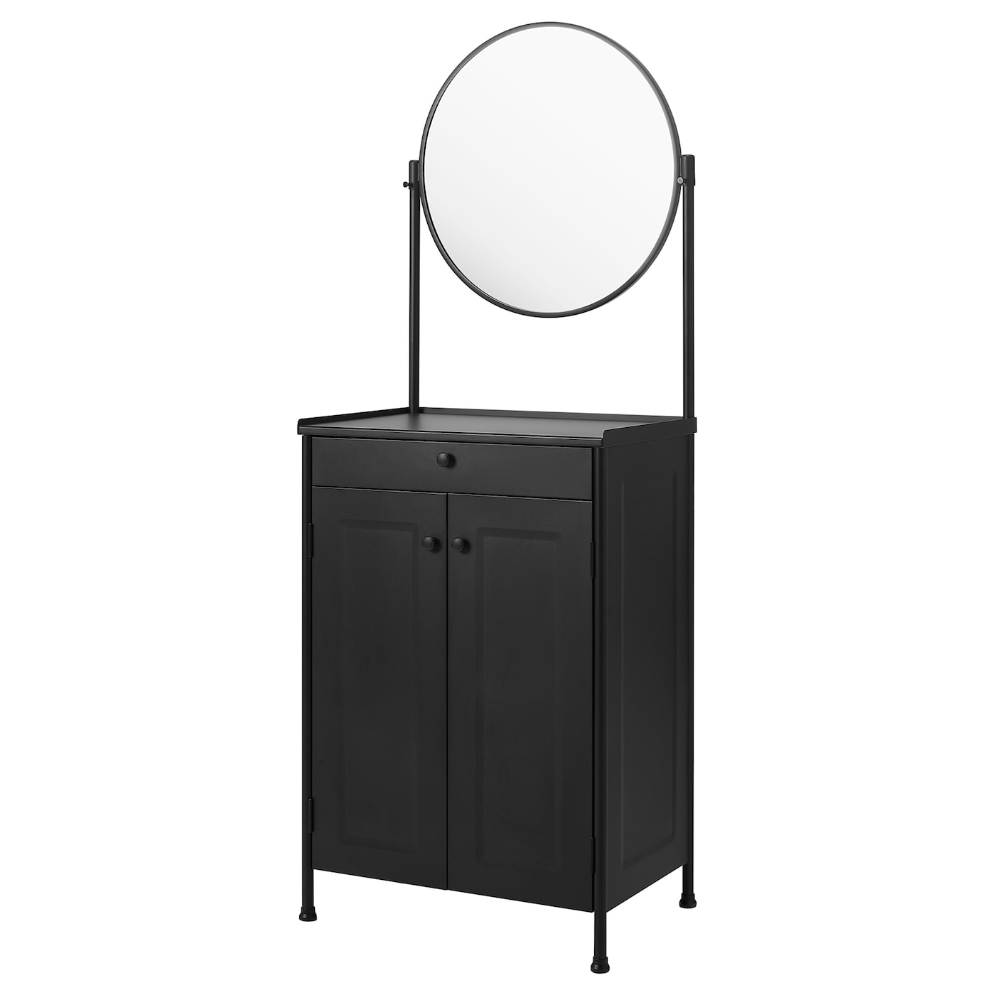 KORNSJÖ cabinet with mirror black - IKEA