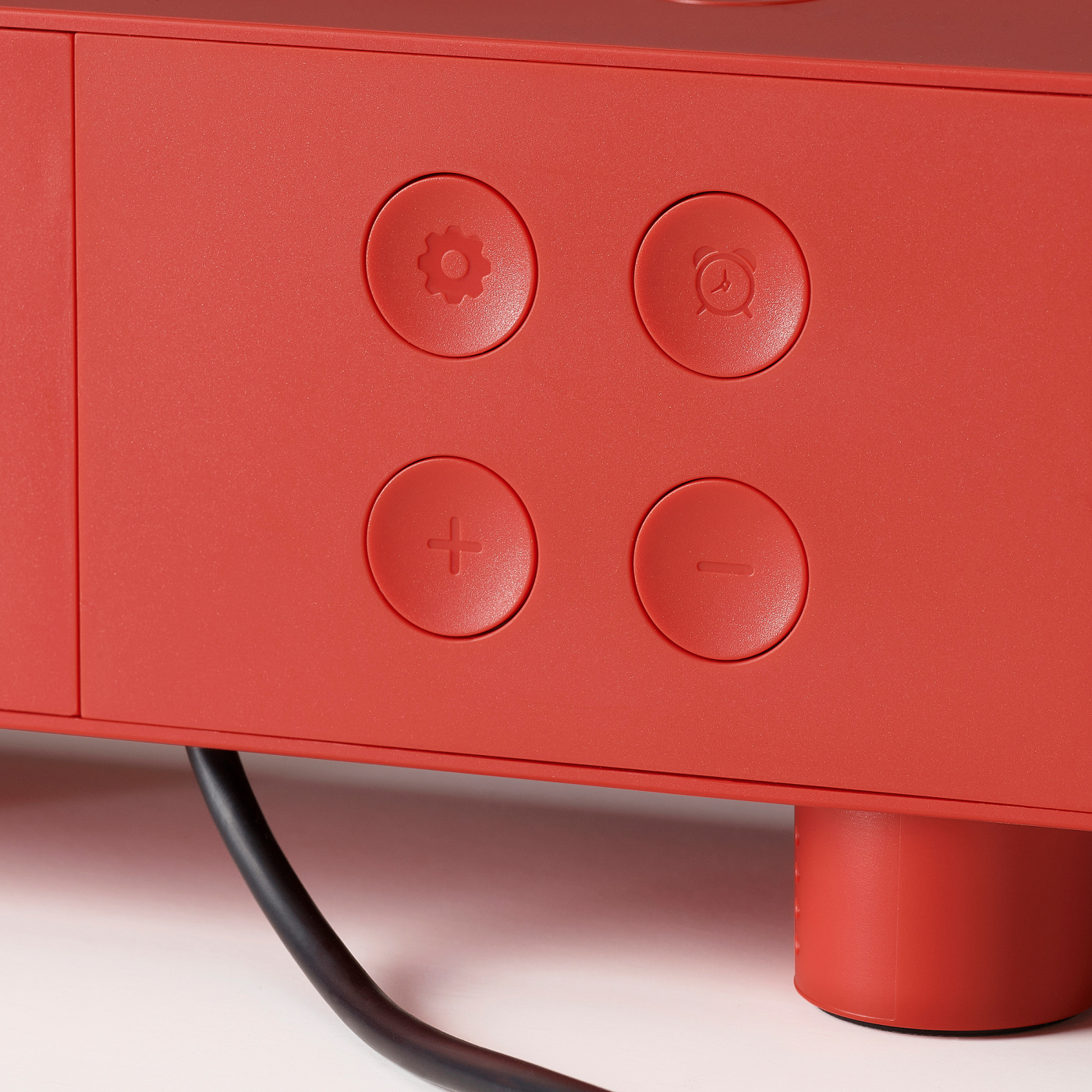 KORTLINJE alarm clock with hygro-/thermometer red - IKEA