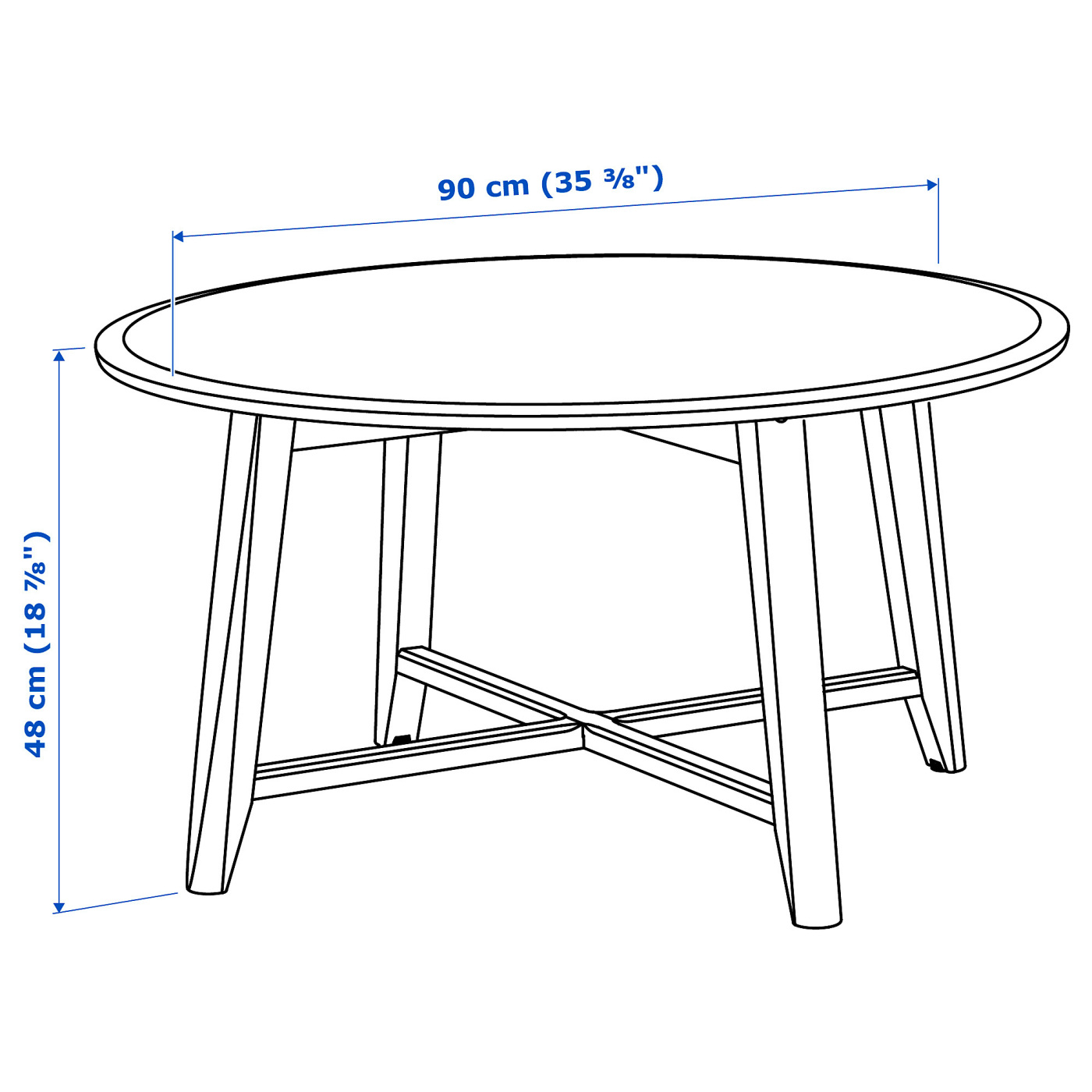 IKEA★KRAGSTA コーヒーテーブル 90cm ホワイト KRAGSTA coffee table white - IKEA