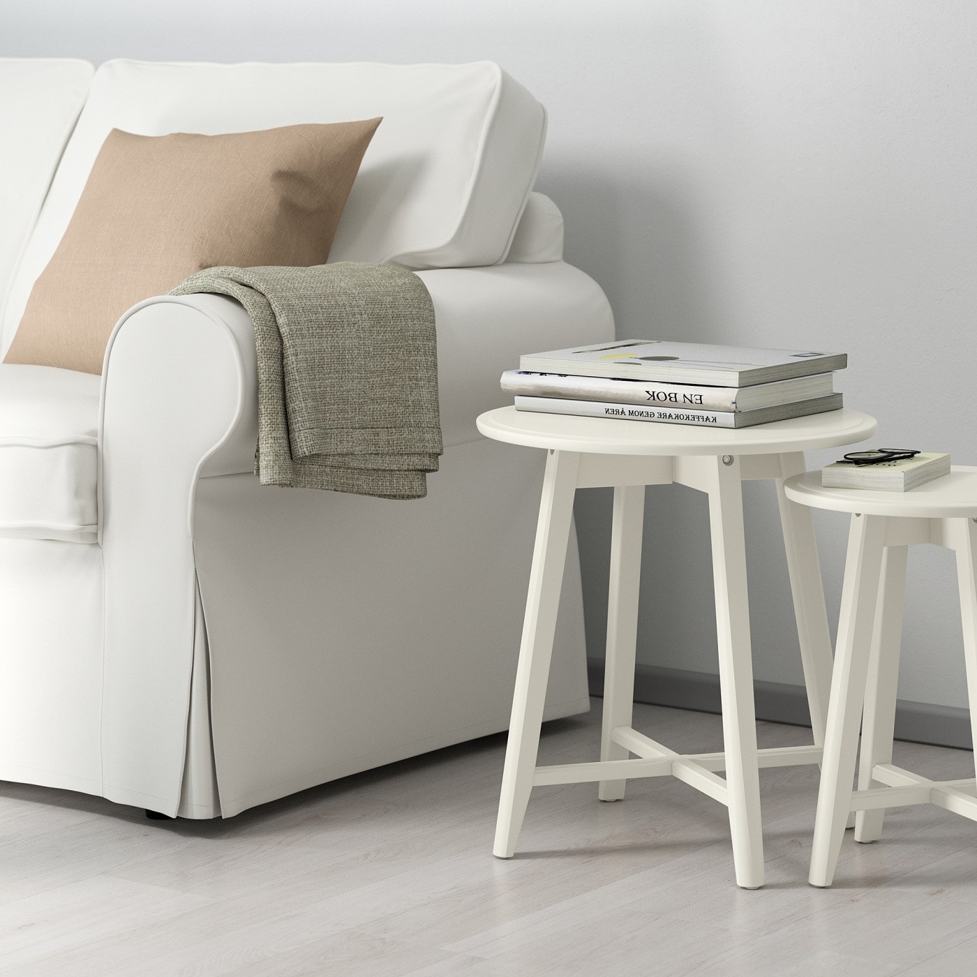 KRAGSTA nest of tables, set of 2 white - IKEA