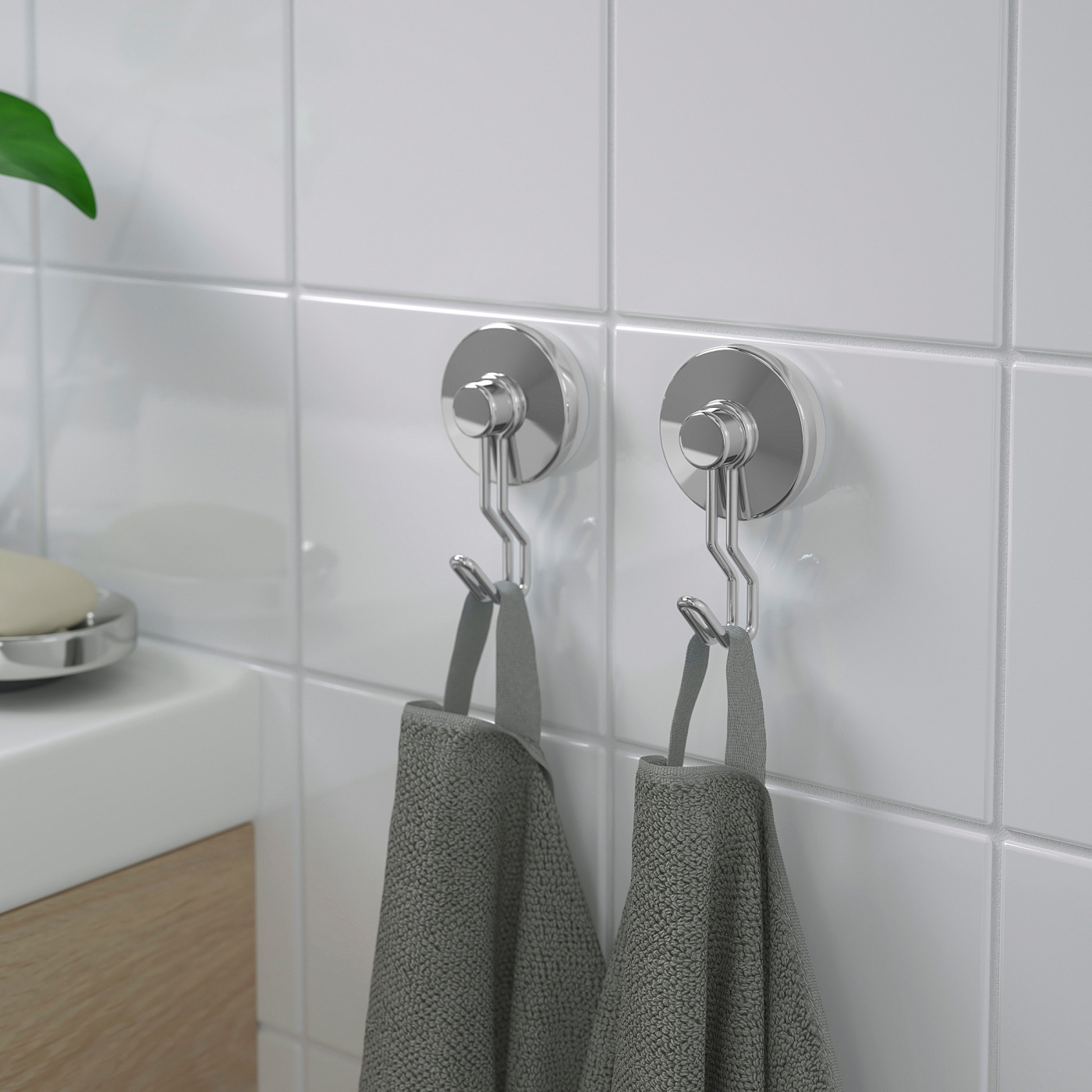 KROKFJORDEN hook with suction cup zinc plated - IKEA