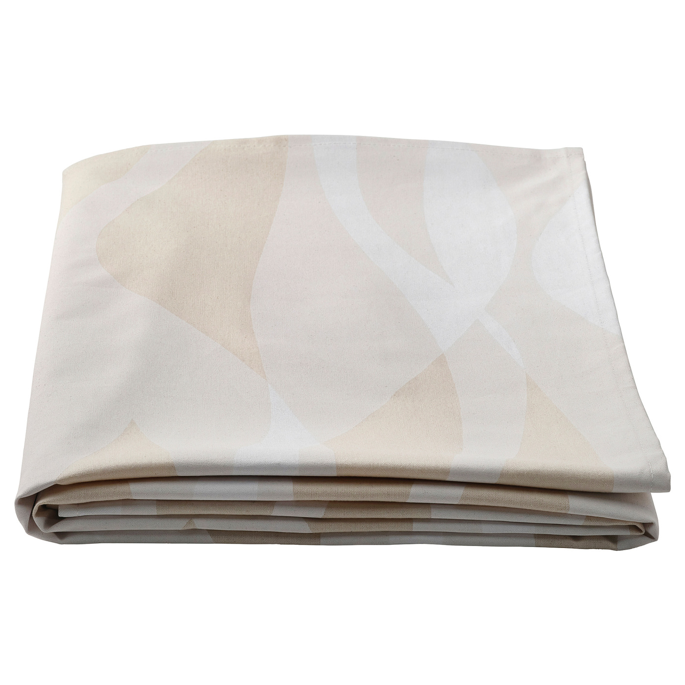 KRUSTISTEL tablecloth patterned/white light beige - IKEA
